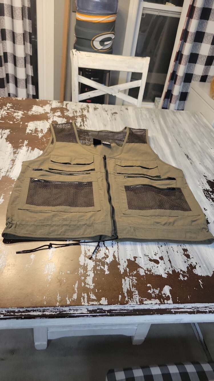 Vintage Performance Bicycle Multi-Pocket Mesh Tactical Utility Fishing Vest XL